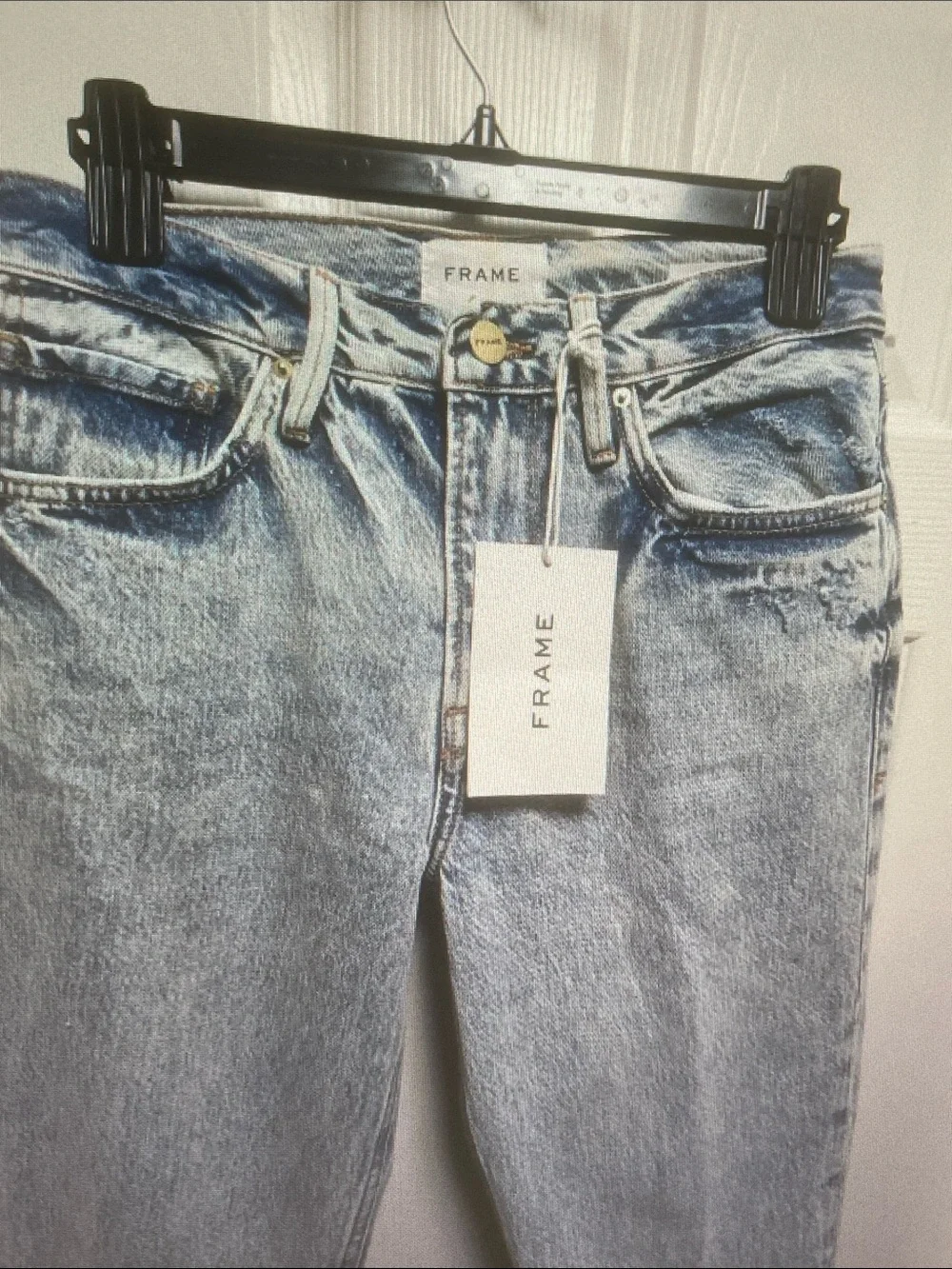 Frame Denim Pale Blue Straight Leg Jeans - Picture 4 of 10